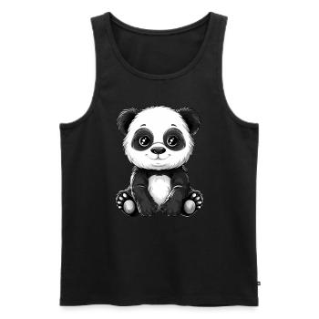 Panda Bear Japanese Giant Panda - Men's Premium Organic Tank Top - black - Front - Michal (187cm)