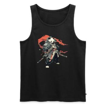 Pandabär Yokai Japanischer Riesenpanda - Männer Premium Bio Tank Top - Schwarz - Vorne - AI Model Male 178 light (178cm)