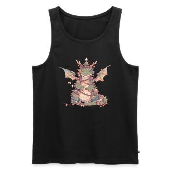Dragon Christmas Dragon Kids - Men's Premium Organic Tank Top - black - Front - AI Model Male 178 light (178cm)