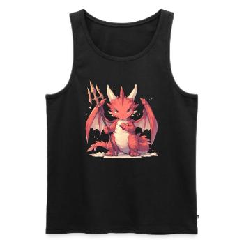 Dragon Devil Halloween Dragon Kids - Men's Premium Organic Tank Top - black - Front - Michal (187cm)