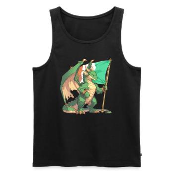 Dragon Irish St. Patrick's Day Dragon Kids - Men's Premium Organic Tank Top - black - Front - Michal (187cm)