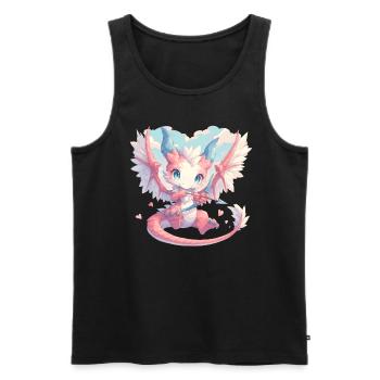 Dragon en tant que Dragon de la Saint-Valentin Cupidon - Débardeur bio Premium Homme - noir - Devant - Michal (187cm)