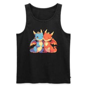 Baby Dragon Dragon Children - Men's Premium Organic Tank Top - black - Front - AI Model Male 178 light (178cm)