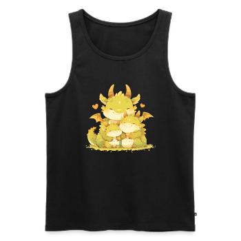 Dragon Family Dragon Children - Men's Premium Organic Tank Top - black - Front - AI Model Male 178 light (178cm)