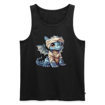 Dragon Mummy Halloween Cute Anime Kids - Men's Premium Organic Tank Top - black - Front - AI Model Male 178 light (178cm)