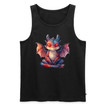 Dragon Kawaii Dragon Kids - Men's Premium Organic Tank Top - black - Front - AI Model Male 178 light (178cm)
