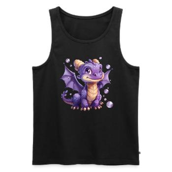 Dragon Kawaii Dragon Kids - Men's Premium Organic Tank Top - black - Front - AI Model Male 178 light (178cm)