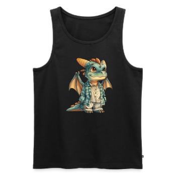 Pyjama Dragon Kawaii Dragon Enfants - Débardeur bio Premium Homme - noir - Devant - Michal (187cm)