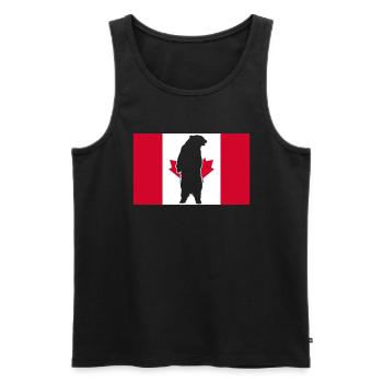 Grizzly Bear Brown Bear Canada - Men's Premium Organic Tank Top - black - Front - Michal (187cm)