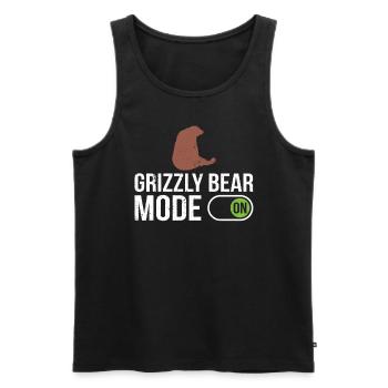 Grizzly Bear Brown Bear - Men's Premium Organic Tank Top - black - Front - Michal (187cm)