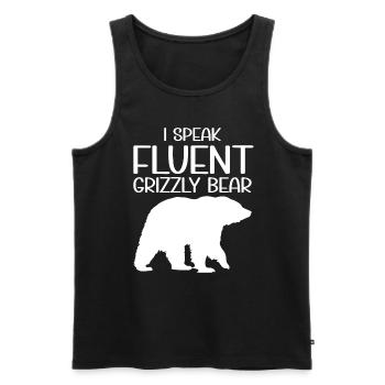 Grizzly Bear Brown Bear - Men's Premium Organic Tank Top - black - Front - Michal (187cm)