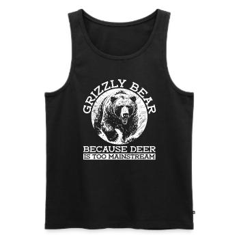 Grizzly Bear Brown Bear Lover - Men's Premium Organic Tank Top - black - Front - AI Model Male 178 light (178cm)