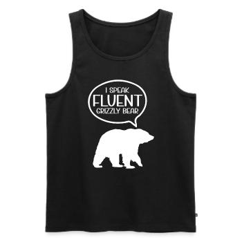 Grizzly Bear Brown Bear - Men's Premium Organic Tank Top - black - Front - Michal (187cm)