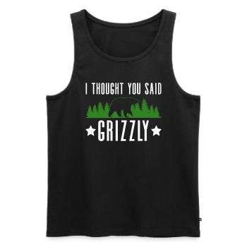 Grizzly Bear Brown Bear Bear - Men's Premium Organic Tank Top - black - Front - AI Model Male 178 light (178cm)