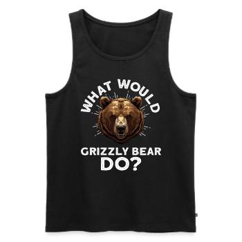 Grizzly Bear Brown Bear Bear - Men's Premium Organic Tank Top - black - Front - AI Model Male 178 light (178cm)