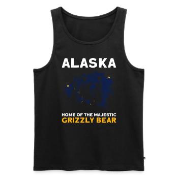 Grizzly Bear Alaska Brown Bear Bear - Men's Premium Organic Tank Top - black - Front - Michal (187cm)