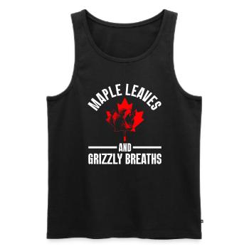 Grizzly Bear Canada Brown Bear Bear - Men's Premium Organic Tank Top - black - Front - Michal (187cm)