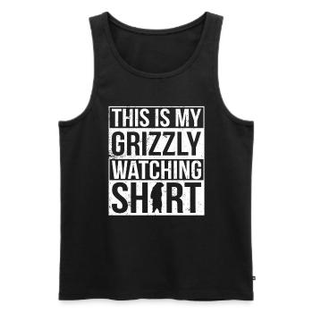 Grizzly Bear Brown Bear Bear - Men's Premium Organic Tank Top - black - Front - AI Model Male 178 light (178cm)