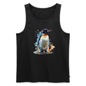 Pingouin Kawaii Pingouin mignon - Débardeur bio Premium Homme - noir - Devant - Michal (187cm)