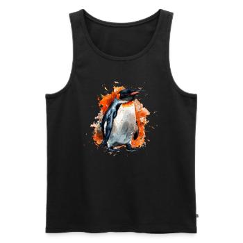 Pingouin Kawaii Pingouin mignon - Débardeur bio Premium Homme - noir - Devant - Michal (187cm)