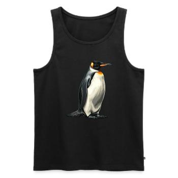 Penguin Kawaii Penguin Cute - Men's Premium Organic Tank Top - black - Front - AI Model Male 178 light (178cm)