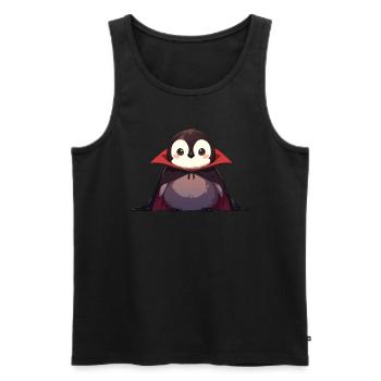 Penguin Vampire Halloween Penguin Cute - Men's Premium Organic Tank Top - black - Front - Michal (187cm)