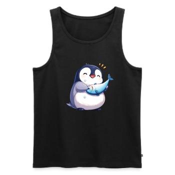 Pingouin Kawaii Pingouin Mignon - Débardeur bio Premium Homme - noir - Devant - Michal (187cm)