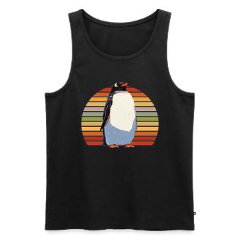 Pingouin Kawaii Pingouin Mignon - Débardeur bio Premium Homme - noir - Devant - Michal (187cm)