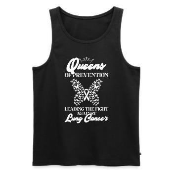 Lungenkrebs-Bewusstseinsmonat Weiße Schleife - Männer Premium Bio Tank Top - Schwarz - Vorne - AI Model Male 178 light (178cm)