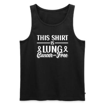Lung Cancer Free Lung Cancer Awareness - Men's Premium Organic Tank Top - black - Front - Michal (187cm)