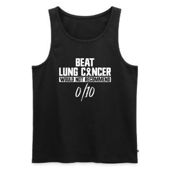 Lung Cancer Free Lung Cancer Awareness - Men's Premium Organic Tank Top - black - Front - Michal (187cm)