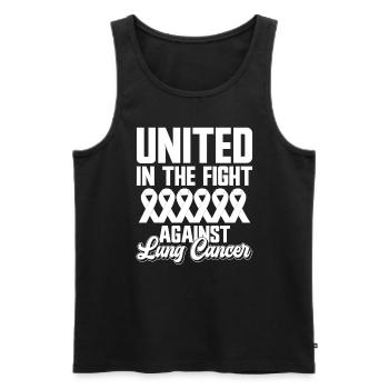 Lung Cancer Warrior Lung Cancer Awareness - Men's Premium Organic Tank Top - black - Front - Michal (187cm)