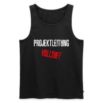 Projektleitung Vollsuff Besaufen Sauftour Partner - Männer Premium Bio Tank Top - Schwarz - Vorne - Michal (187cm)