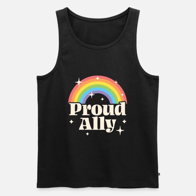 Stolzer Verbündeter - Männer Premium Bio Tank Top - Schwarz