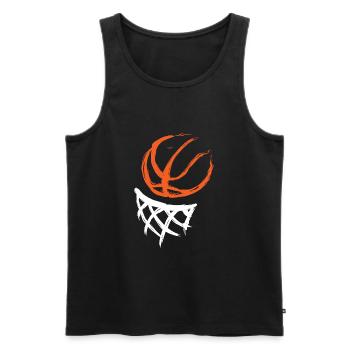 Joueur de basket- joueur de basket- cadeau de basket- - Débardeur bio Premium Homme - noir - Devant - Michal (187cm)