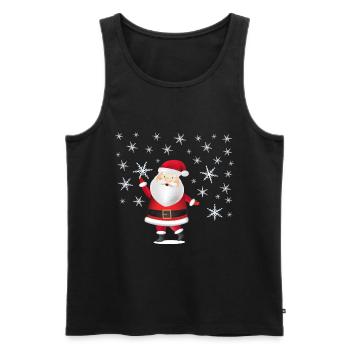 Noël du Père Noël - Débardeur bio Premium Homme - noir - Devant - Michal (187cm)
