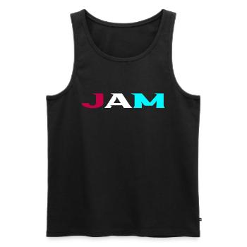 JAM - Men's Premium Organic Tank Top - black - Front - AI Model Male 178 light (178cm)