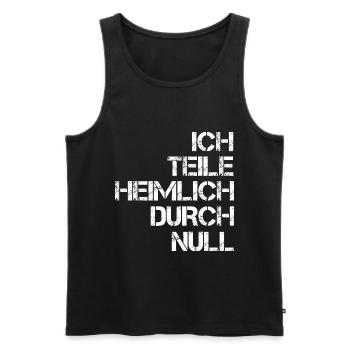 I secretly divide math by zero - Men's Premium Organic Tank Top - black - Front - AI Model Male 178 light (178cm)