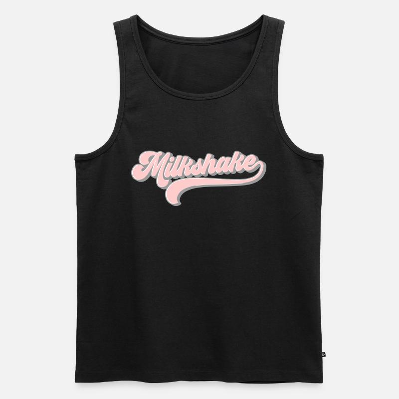 Milkshake | Farben änderbar - Männer Premium Bio Tank Top - Schwarz