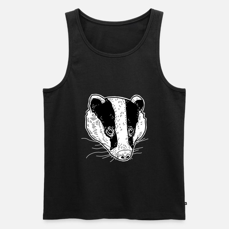 Dachs - Männer Premium Bio Tank Top - Schwarz