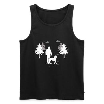 Bavarian Mountain Welding Dog Gassie - Men's Premium Organic Tank Top - black - Front - Michal (187cm)
