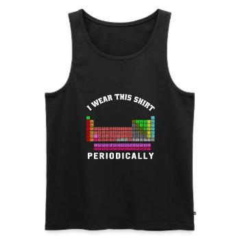 I Wear This Shirt Periodically - Men's Premium Organic Tank Top - black - Front - AI Model Male 178 light (178cm)