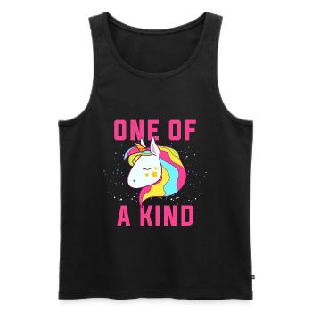 One of a kind.Be Unique.Unicorn Magical Gifts - Men's Premium Organic Tank Top - black - Front - Michal (187cm)