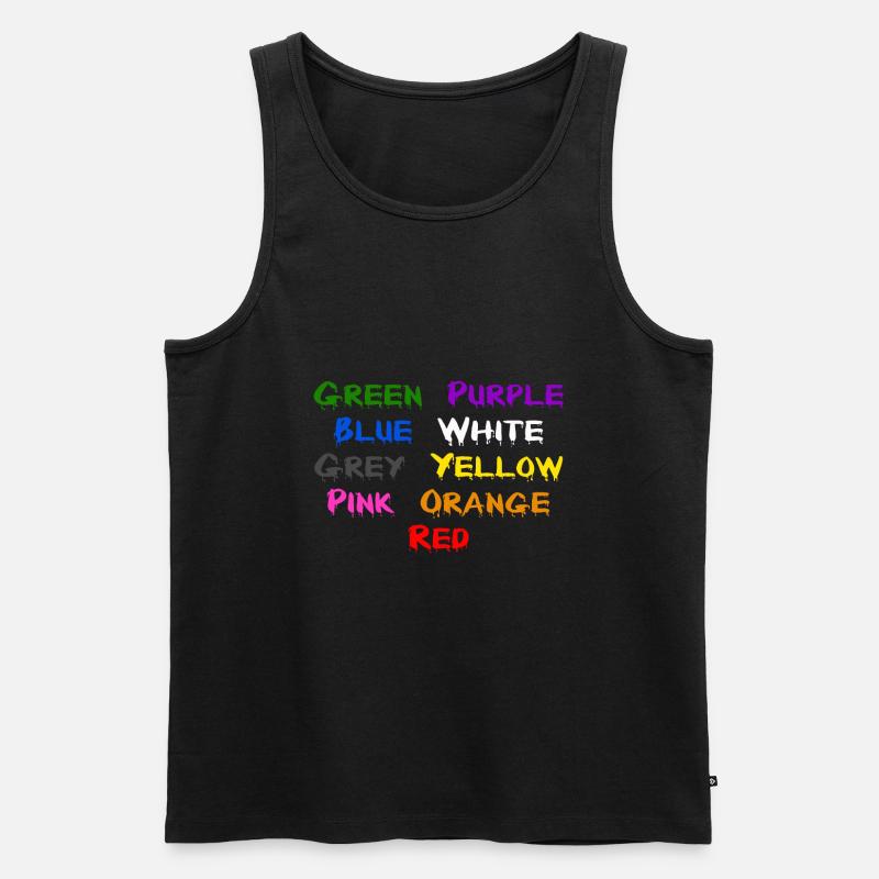 Farbe Tropf - Männer Premium Bio Tank Top - Schwarz