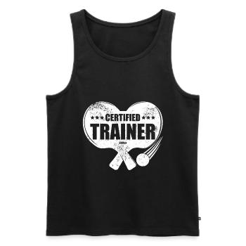 Certified Trainer Table Tennis bat Ping Pong blade - Männer Premium Bio Tank Top - Schwarz - Vorne - AI Model Male 178 light (178cm)