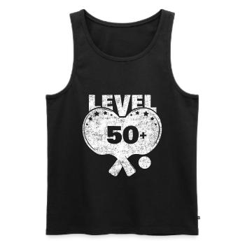 Tennis de table niveau 50+ battes de tennis de table senior - Débardeur bio Premium Homme - noir - Devant - Michal (187cm)