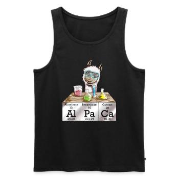 Mignon mignon Alpaga Chemicals Al Pa Ca Lala - Débardeur bio Premium Homme - noir - Devant - AI Model Male 178 light (178cm)