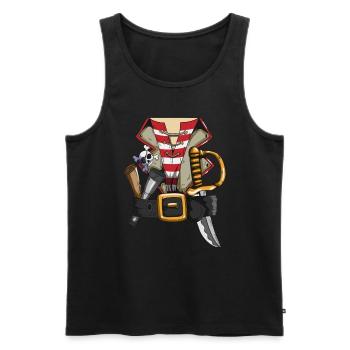Pirate Belt Pirate Outfit Costume Pirate Family - Men's Premium Organic Tank Top - black - Front - AI Model Male 178 light (178cm)