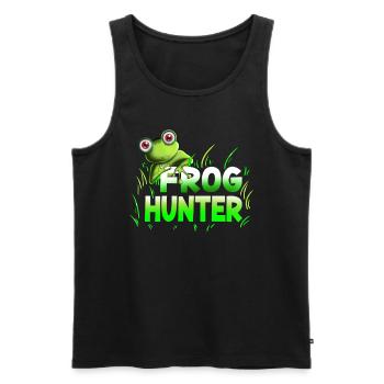 Kröten Fröschen Kaulquappe Frog Hunter Kindershirt - Männer Premium Bio Tank Top - Schwarz - Vorne - AI Model Male 178 light (178cm)