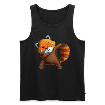Roter Panda macht Dab Red Pandas Pandabär Kostüm - Männer Premium Bio Tank Top - Schwarz - Vorne - AI Model Male 178 light (178cm)